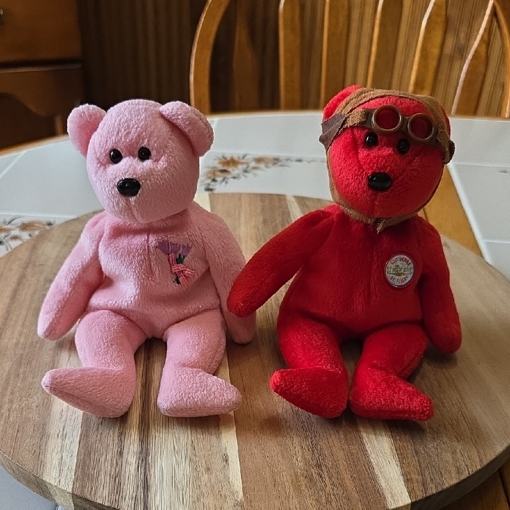 TY Bears Set, Bearon 2003 And Mum 2001